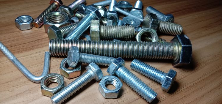 Iron Made Nut and Bolt Closeup For Sell