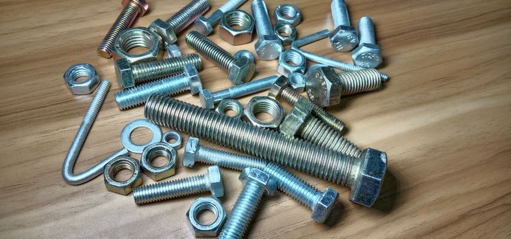 Iron Made Nut and Bolt Closeup For Sell