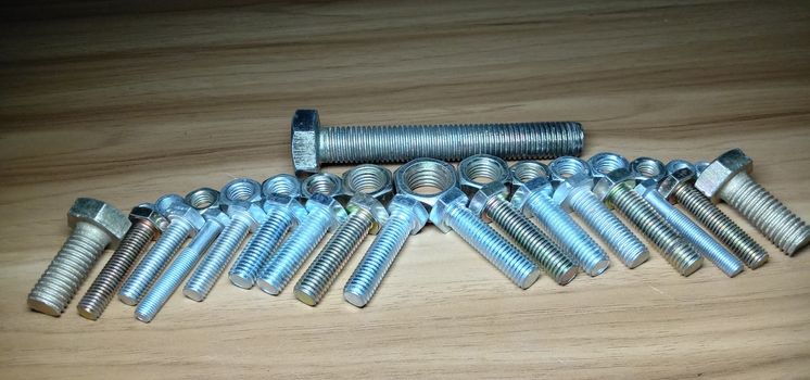 Iron Made Nut and Bolt Closeup For Sell