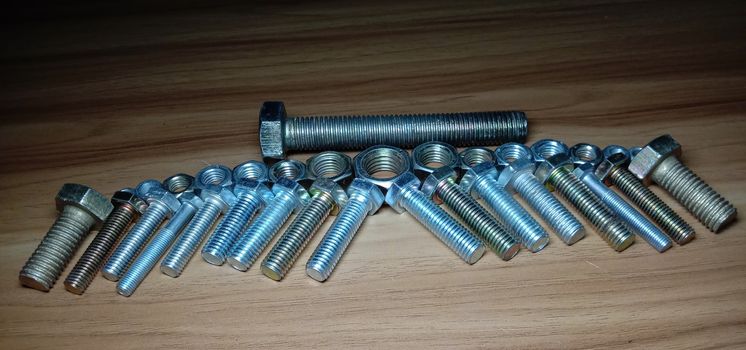 Iron Made Nut and Bolt Closeup For Sell