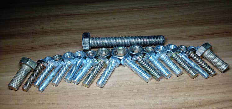 Iron Made Nut and Bolt Closeup For Sell