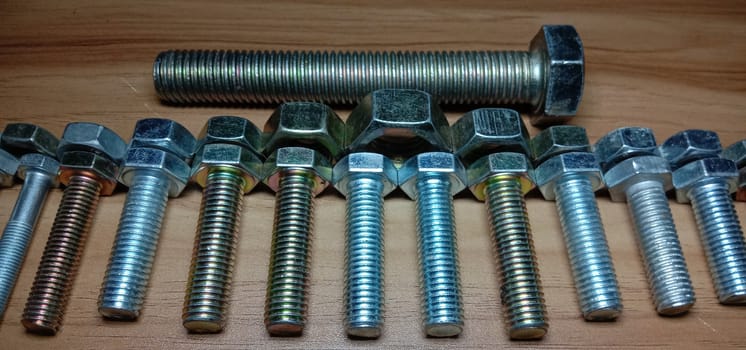 Iron Made Nut and Bolt Closeup For Sell