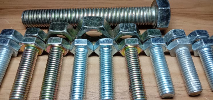 Iron Made Nut and Bolt Closeup For Sell