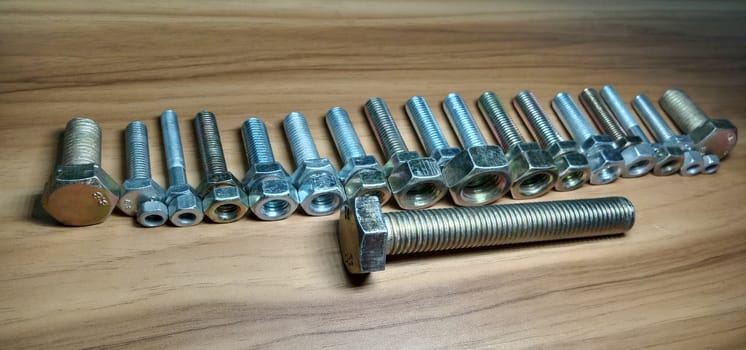 Iron Made Nut and Bolt Closeup For Sell