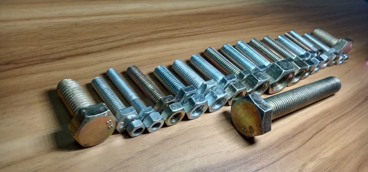 Iron Made Nut and Bolt Closeup For Sell