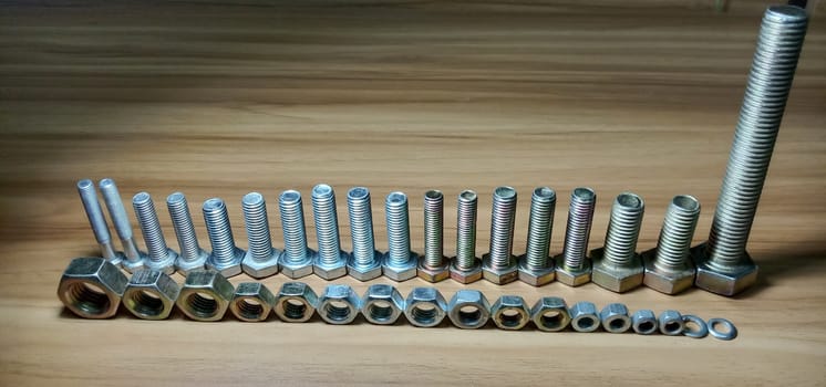 Iron Made Nut and Bolt Closeup For Sell