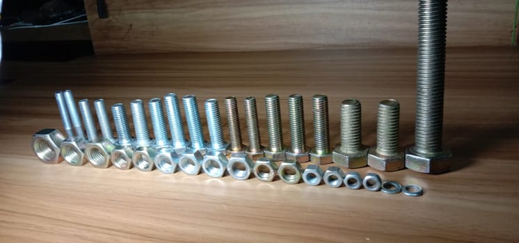 Iron Made Nut and Bolt Closeup For Sell