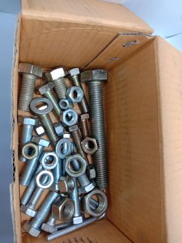 Iron Made Nut and Bolt Closeup For Sell