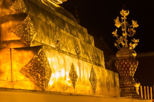 Wat Phra That Chang Mai Thailand 12.9.2015 golden Buddhist temple . High quality photo