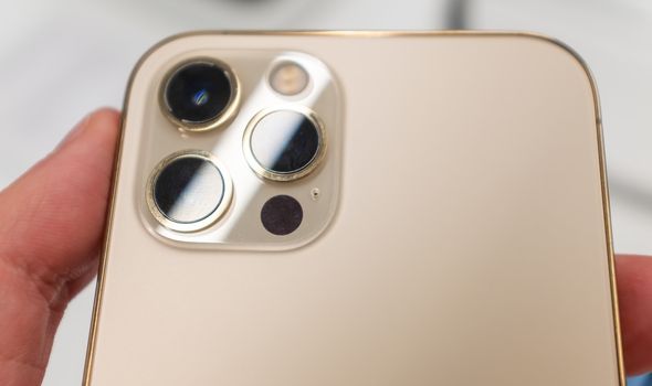 October 23, 2020, Moscow, Russia. New smartphone from Apple Iphone 12 pro on the counter of the store.