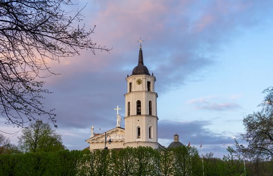 April 27, 2018 Vilnius, Lithuania. Cathedral of St. Stanislav in Vilnius.
