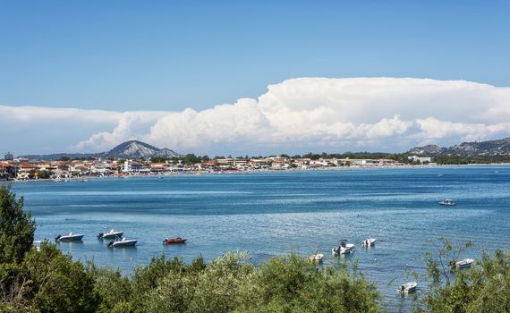 Seascape. The coast of Laganas bay on the island of Zakynthos (Greece)