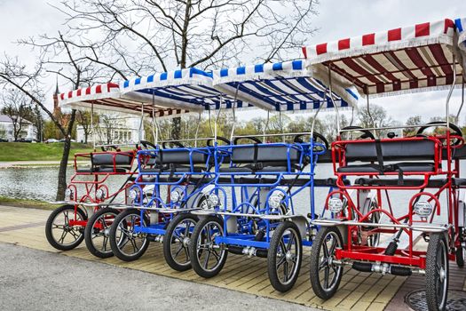 Parking for bicycles for tourists