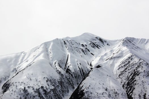 Mountain landscape and beautiful view in Khazbegi, Georgia