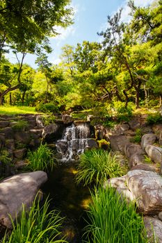 Seoul, South Korea - August 25, 2018: Namsangol Hanok Village is a Korean traditional village located near Pil-dong neighborhood in Jung-gu, a central district of Seoul in South Korea