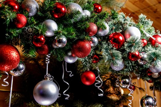 Decorations on a Christmas tree