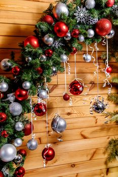 Decorations on a Christmas tree