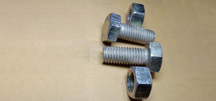 Iron Made Nut and Bolt Closeup For Sell