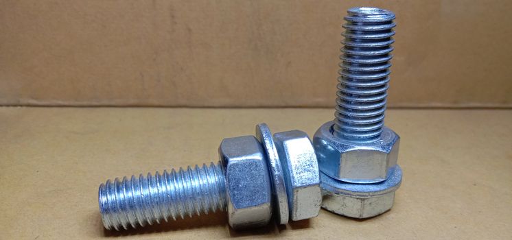 Iron Made Nut and Bolt Closeup For Sell