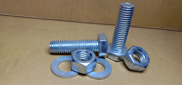 Iron Made Nut and Bolt Closeup For Sell