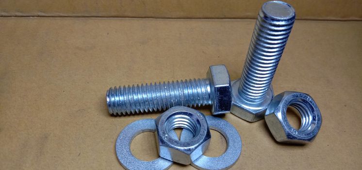 Iron Made Nut and Bolt Closeup For Sell