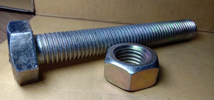 Iron Made Nut and Bolt Closeup For Sell