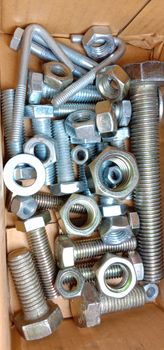 Iron Made Nut and Bolt Closeup For Sell