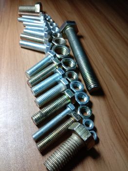 Iron Made Nut and Bolt Closeup For Sell