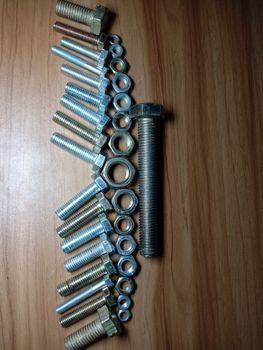 Iron Made Nut and Bolt Closeup For Sell