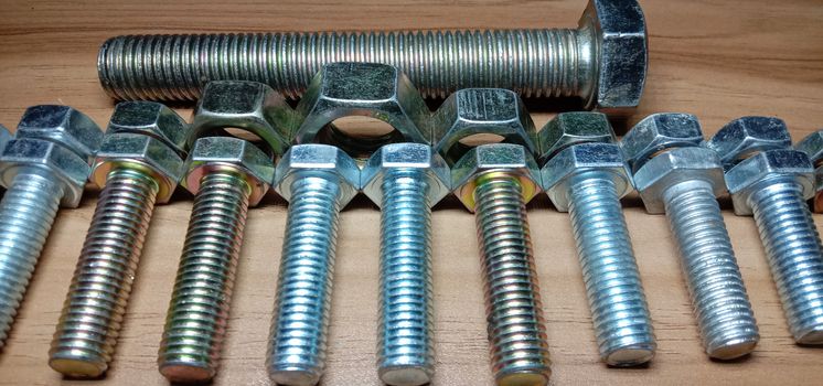 Iron Made Nut and Bolt Closeup For Sell