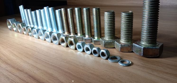 Iron Made Nut and Bolt Closeup For Sell