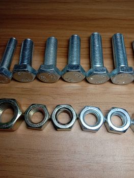 Iron Made Nut and Bolt Closeup For Sell