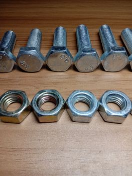 Iron Made Nut and Bolt Closeup For Sell