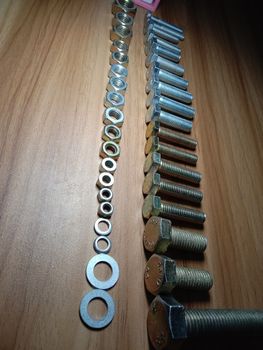 Iron Made Nut and Bolt Closeup For Sell