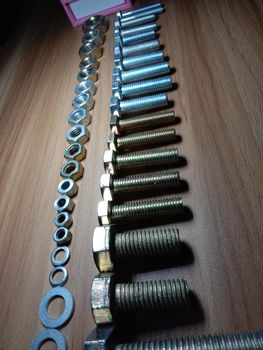 Iron Made Nut and Bolt Closeup For Sell