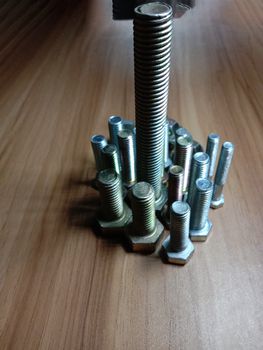 Iron Made Nut and Bolt Closeup For Sell