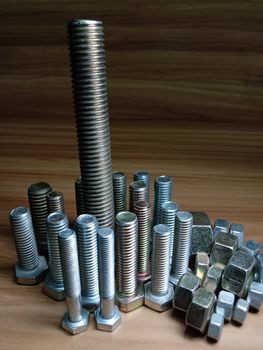 Iron Made Nut and Bolt Closeup For Sell