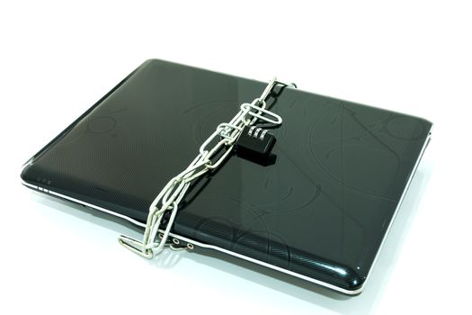 Locked notebook with key chain.