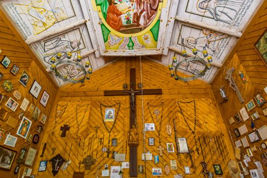 Holy Way of the Cross to the Lourdes Grotto, a pilgrimage site to the Chapel of the Mariengrotte in the Liebfrauental in the Danube Valley near Beuron