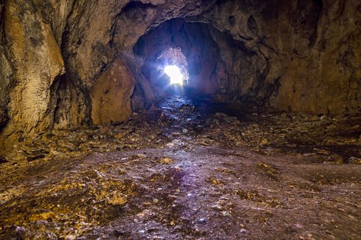 The Sperberloch at the Jagerhaus a cave in the Danube valley near Beuron in the Sigmaringen district