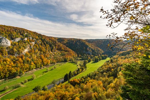 Fantastic autumn hike in the beautiful Danube valley at the Beuron monastery with beautiful views and rocks