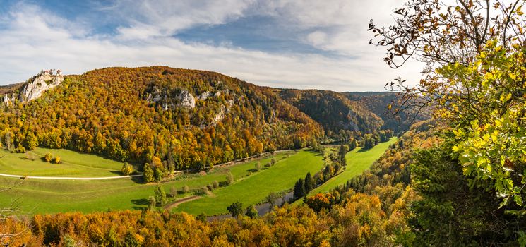 Fantastic autumn hike in the beautiful Danube valley at the Beuron monastery with beautiful views and rocks