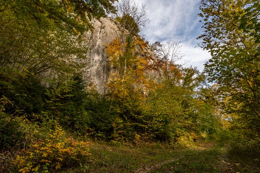 Fantastic autumn hike in the beautiful Danube valley at the Beuron monastery with beautiful views and rocks