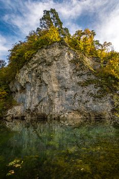 Fantastic autumn hike in the beautiful Danube valley at the Beuron monastery with beautiful views and rocks