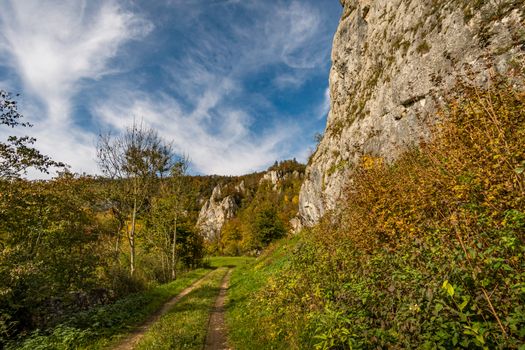 Fantastic autumn hike in the beautiful Danube valley at the Beuron monastery with beautiful views and rocks