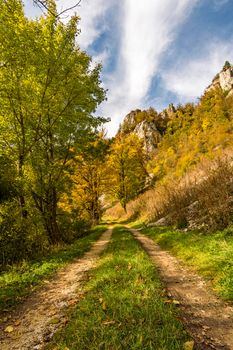 Fantastic autumn hike in the beautiful Danube valley at the Beuron monastery with beautiful views and rocks