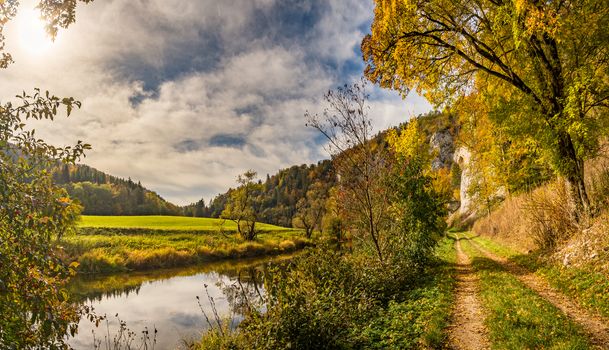 Fantastic autumn hike in the beautiful Danube valley at the Beuron monastery with beautiful views and rocks