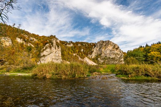 Fantastic autumn hike in the beautiful Danube valley at the Beuron monastery with beautiful views and rocks