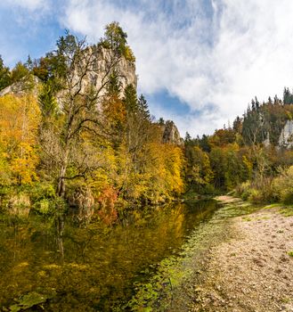 Fantastic autumn hike in the beautiful Danube valley at the Beuron monastery with beautiful views and rocks