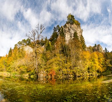 Fantastic autumn hike in the beautiful Danube valley at the Beuron monastery with beautiful views and rocks